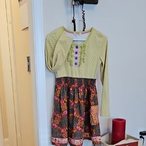 Matilda Jane Lime and Floral Kids Dress